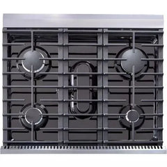 Thor Kitchen Package - 30 in. Natural Gas Range, Range Hood, Microwave Drawer, Refrigerator, Dishwasher, Wine Cooler - The Home Selection