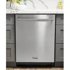 Thor Kitchen Package - 30 in. Professional Propane Gas Range, Range Hood, Microwave Drawer, Refrigerator, Dishwasher & Wine Cooler - The Home Selection