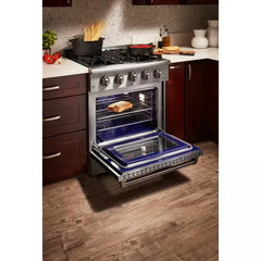Thor Kitchen Package - 30 in. Professional Propane Gas Range, Range Hood, Microwave Drawer - The Home Selection