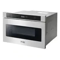 Thor Kitchen Package - 30 In. Propane Gas Burner/Electric Oven Range, Microwave Drawer, Refrigerator with Water and Ice Dispenser, Dishwasher - The Home Selection