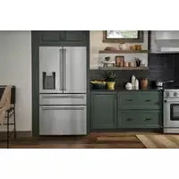 Thor Kitchen Package - 30 In. Propane Gas Range, Microwave Drawer, Refrigerator with Water and Ice Dispenser, Dishwasher - The Home Selection