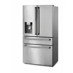 Thor Kitchen Package - 30 In. Propane Gas Range, Range Hood, Microwave Drawer, Refrigerator, Dishwasher, Wine Cooler - The Home Selection