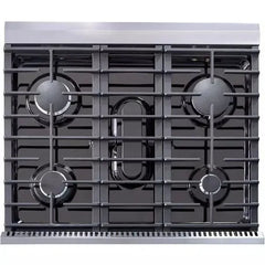 Thor Kitchen Package - 30 in. Propane Gas Range, Range Hood, Microwave Drawer, Refrigerator with Water and Ice Dispenser, Dishwasher - The Home Selection