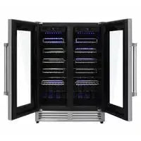 Thor Kitchen Package - 30 in. Propane Gas Range, Range Hood, Microwave Drawer, Refrigerator with Water and Ice Dispenser, Dishwasher, Wine Cooler - The Home Selection