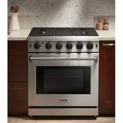 Thor Kitchen Package - 30 in. Propane Gas Range, Range Hood, Microwave Drawer - The Home Selection