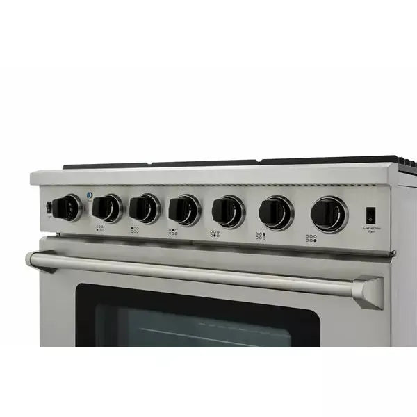 Thor Kitchen Package - 36 in. Gas Range, Range Hood, Refrigerator