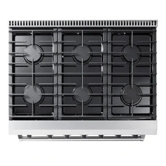 Thor Kitchen Package - 36 in. Natural Gas Range, Microwave Drawer, Refrigerator, Dishwasher - The Home Selection