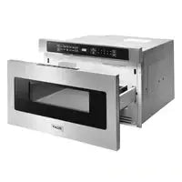 Thor Kitchen Package - 36 in. Natural Gas Range, Range Hood, Microwave Drawer, Refrigerator with Fridge and Ice Maker, Dishwasher, Wine Cooler - The Home Selection