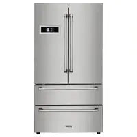 Thor Kitchen Package - 36 in. Natural Gas Range, Range Hood, Refrigerator, Dishwasher & Wine Cooler - The Home Selection