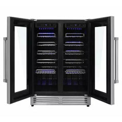 Thor Kitchen Package - 36 in. Natural Gas Range, Range Hood, Refrigerator with Water and Ice Dispenser, Dishwasher, Wine Cooler - The Home Selection