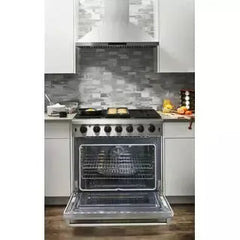 Thor Kitchen Package - 36 in. Natural Gas Range, Range Hood - The Home Selection