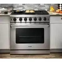 Thor Kitchen Package - 36 in. Natural Gas Range, Range Hood - The Home Selection