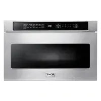Thor Kitchen Package - 36 in. Propane Gas Range, Range Hood, Microwave Drawer, Refrigerator with Fridge and Ice Maker, Dishwasher, Wine Cooler - The Home Selection