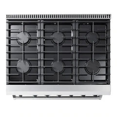 Thor Kitchen Package - 36 in. Propane Gas Range, Range Hood, Refrigerator, Dishwasher, Wine Cooler - The Home Selection