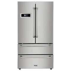 Thor Kitchen Package - 36 in. Propane Gas Range, Range Hood, Refrigerator, Dishwasher, Wine Cooler - The Home Selection