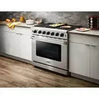 Thor Kitchen Package - 36 in. Propane Gas Range, Range Hood - The Home Selection