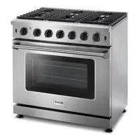 Thor Kitchen Package - 36 in. Propane Gas Range, Range Hood - The Home Selection