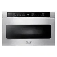 Thor Kitchen Package - 48 In. Dual Fuel Range, Range Hood, Refrigerator with Water and Ice Dispenser, Dishwasher, Microwave Drawer - The Home Selection