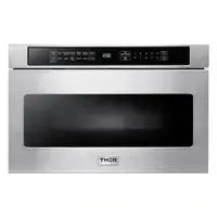Thor Kitchen Package - 48 In. Dual Fuel Range, Range Hood, Refrigerator with Water and Ice Dispenser, Dishwasher, Microwave Drawer, Wine Cooler - The Home Selection