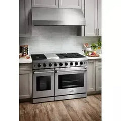 Thor Kitchen Package - 48 in. Gas Range, Range Hood - The Home Selection