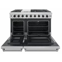 Thor Kitchen Package - 48 in. Propane Gas Range, Dishwasher, Refrigerator with Water and Ice Dispenser, Microwave Drawer - The Home Selection