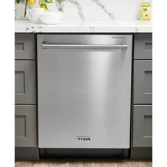 Thor Kitchen Package - Professional 30 inch Electric Range, Range Hood, Counter-Depth Refrigerator with Water and Ice Dispenser, Dishwasher - The Home Selection