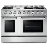 Thor Kitchen Professional 48 in. Propane Gas Range and Range Hood Package - The Home Selection