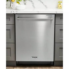 Thor Kitchen Professional Package 48 in. Gas Range, Range Hood, Refrigerator, Dishwasher, Microwave Drawer, Wine Cooler - The Home Selection