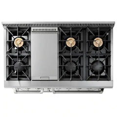 Thor Kitchen Professional Package - 48 in. Gas Range, Refrigerator with Water and Ice Dispenser, Dishwasher - The Home Selection