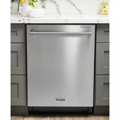 Thor Kitchen Professional Package 48 in. Propane Gas Range, Range Hood, Refrigerator with Water and Ice Dispenser, Dishwasher, Microwave Drawer - The Home Selection