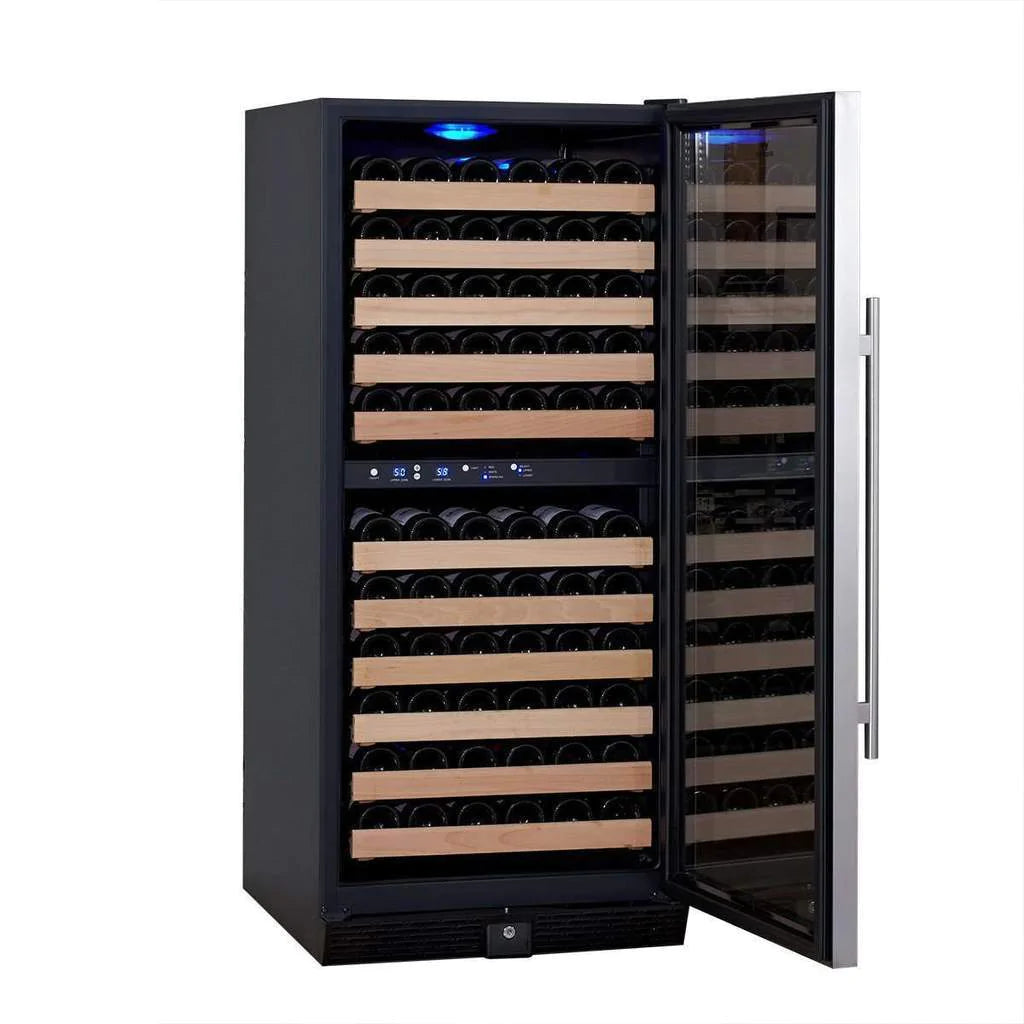 KingsBottle 24" Upright Dual Zone Wine Fridge For Home 100 Bottle - KBU100DX