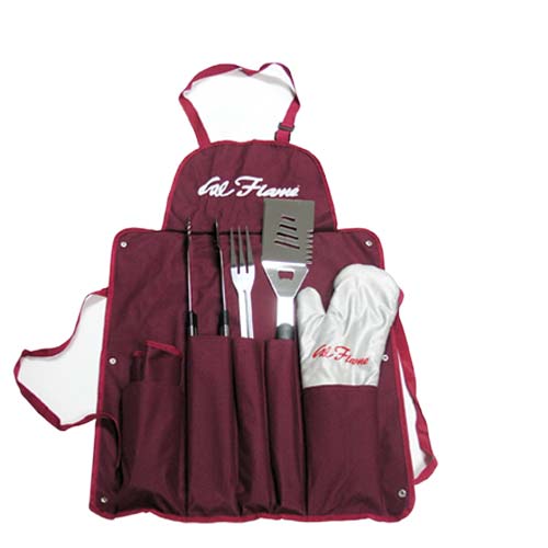 CalFlame UTENSIL SET WITH APRON AND GLOVE -  BBQ11100082