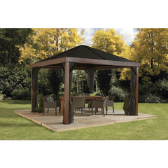 Sojag Valencia Gazebo Wood Finish 12 x 12 ft. - 500-9166606