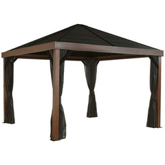 Sojag Valencia Gazebo Wood Finish 12 x 12 ft. - 500-9166606