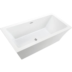 Vanity Art 59" Freestanding Bathtub – Overflow W/Chrome Finish and Adjustable Leveling Leg - VA6817 - The Home Selection
