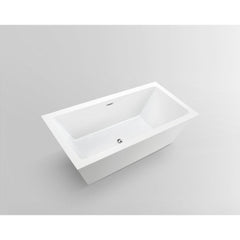 Vanity Art 59" Freestanding Bathtub – Overflow W/Chrome Finish and Adjustable Leveling Leg - VA6817 - The Home Selection