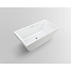 Vanity Art 59" Freestanding Bathtub – Overflow W/Chrome Finish and Adjustable Leveling Legs - VA6821 - The Home Selection