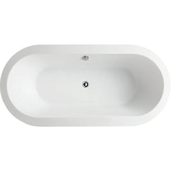 Vanity Art 68"Acrylic Flatbottom Freestanding Soaking Bathtub in White - VA6812 - The Home Selection