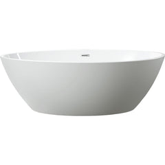 Vanity Art 69" Freestanding Bathtub – Overflow W/Chrome Finish and Adjustable Leveling Legs - VA6834-S - The Home Selection
