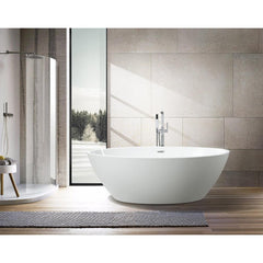 Vanity Art 69" Freestanding Bathtub – Overflow W/Chrome Finish and Adjustable Leveling Legs - VA6834-S - The Home Selection