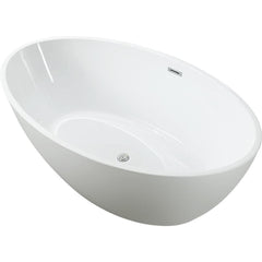 Vanity Art 69" Freestanding Bathtub – Overflow W/Chrome Finish and Adjustable Leveling Legs - VA6834-S - The Home Selection