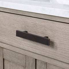 Water Creation 24" Chestnut Single Sink Carrara White Marble Countertop Vanity In Grey Oak with Mirror - CH24CW03GK-R21000000 - The Home Selection