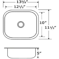 WHITEHAUS 13″ Rectangular Undermount Entertainment/Prep Sink with a Hammered Texture Surface - WH690 - The Home Selection