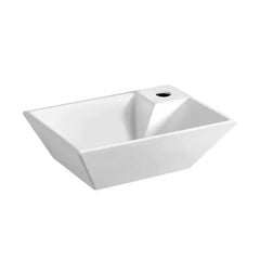 WHITEHAUS 14″ Isabella Collection Rectangular Wall Mount Basin with a Right Offset Single Faucet Hole - WHKN1142 - The Home Selection
