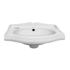 Whitehaus 14″ Isabella Collection Small Rectangular Wall Mount Basin with Integrated Oval Bowl – AR035-C - The Home Selection