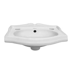 Whitehaus 14″ Isabella Collection Small Rectangular Wall Mount Basin with Integrated Oval Bowl – AR035-C - The Home Selection