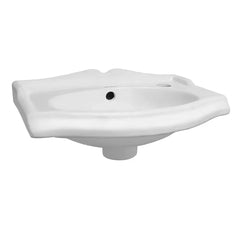 Whitehaus 14″ Isabella Collection Small Rectangular Wall Mount Basin with Integrated Oval Bowl – AR035-C - The Home Selection