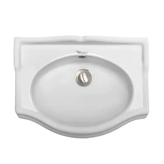 Whitehaus 14″ Isabella Collection Small Rectangular Wall Mount Basin with Integrated Oval Bowl – AR035-C - The Home Selection