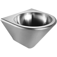 WHITEHAUS 14″ Noah’s Collection Brushed Stainless Steel Commercial Single Bowl Wall Mount Wash Basin - WHNCB1515 - The Home Selection