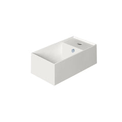 Whitehaus 15″ Britannia Rectangular Wall Mount Basin with Right Single Hole Drill – B-AG20 - The Home Selection